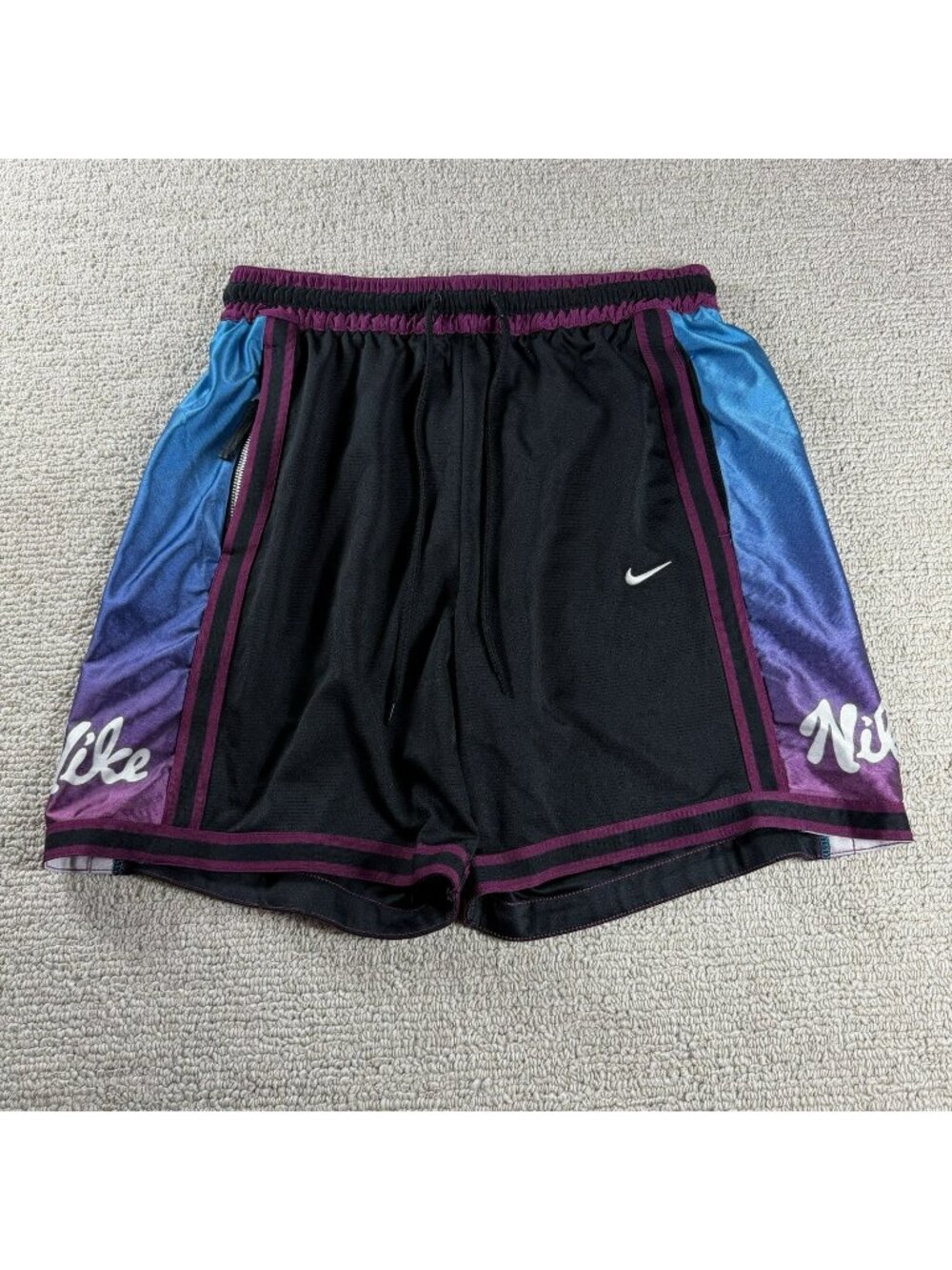 Nike Dri-Fit DNA+ Basketball Shorts Black Blue Purple Men’s Size Medium